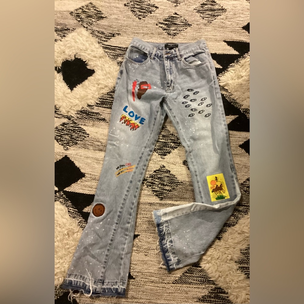 Painted jeans
